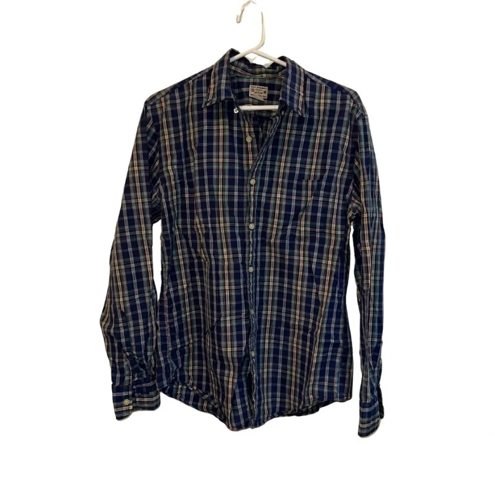 J. Crew Men's Blue Plaid Shirt